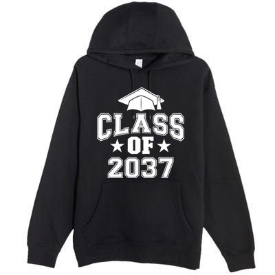 Class Of 2037 Grow With Me First Day Of School Graduation Premium Pullover Hoodie