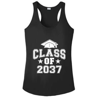 Class Of 2037 Grow With Me First Day Of School Graduation Ladies PosiCharge Competitor Racerback Tank