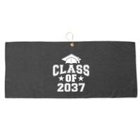 Class Of 2037 Grow With Me First Day Of School Graduation Large Microfiber Waffle Golf Towel
