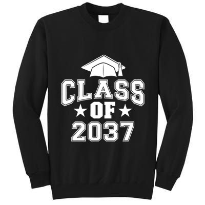 Class Of 2037 Grow With Me First Day Of School Graduation Tall Sweatshirt