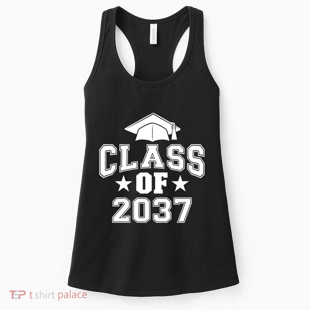 Class Of 2037 Grow With Me First Day Of School Graduation Womens Tank Top