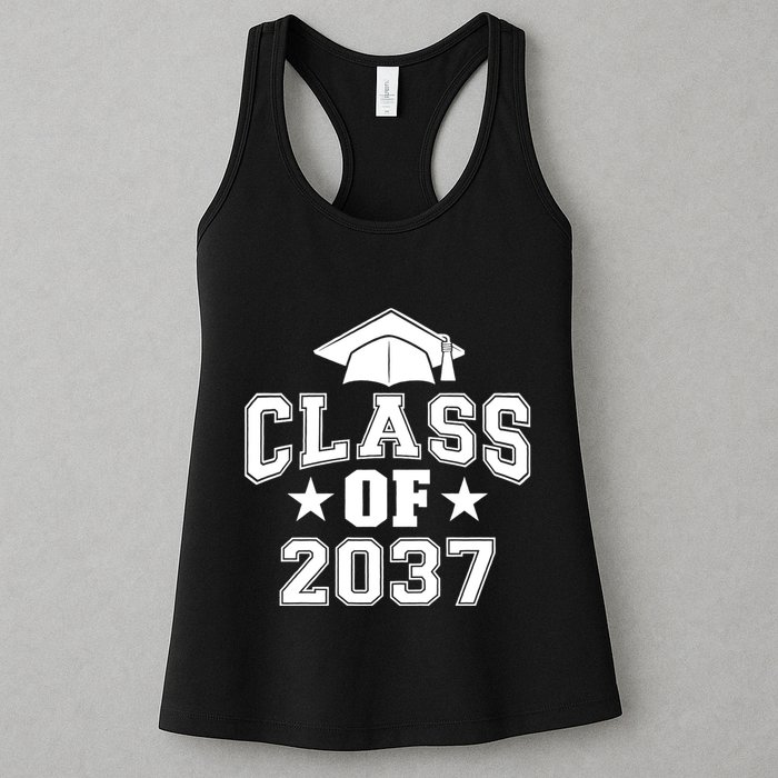 Class Of 2037 Grow With Me First Day Of School Graduation Womens Tank Top