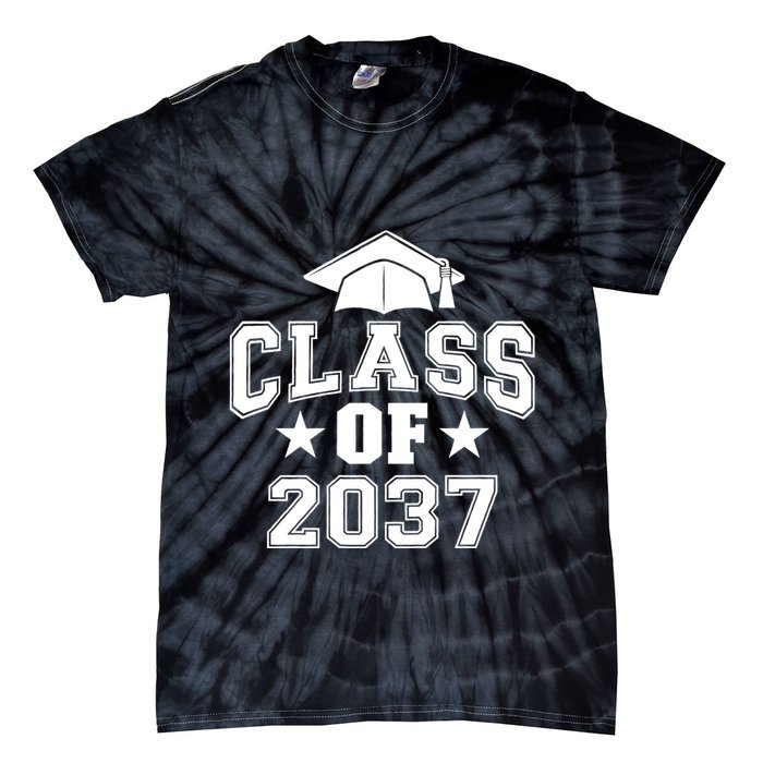 Class Of 2037 Grow With Me First Day Of School Graduation Tie-Dye T-Shirt