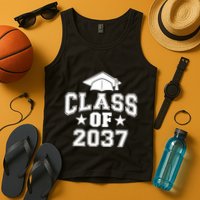 Class Of 2037 Grow With Me First Day Of School Graduation Tank Top