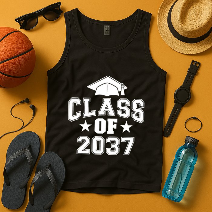 Class Of 2037 Grow With Me First Day Of School Graduation Tank Top