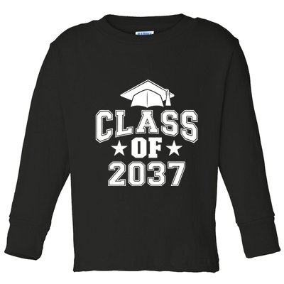Class Of 2037 Grow With Me First Day Of School Graduation Toddler Long Sleeve Shirt
