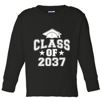 Class Of 2037 Grow With Me First Day Of School Graduation Toddler Long Sleeve Shirt