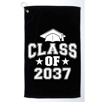 Class Of 2037 Grow With Me First Day Of School Graduation Golf Towel