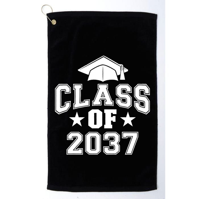 Class Of 2037 Grow With Me First Day Of School Graduation Golf Towel