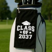 Class Of 2037 Grow With Me First Day Of School Graduation Golf Towel