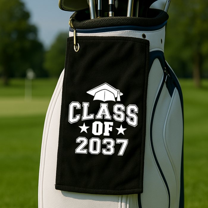 Class Of 2037 Grow With Me First Day Of School Graduation Golf Towel