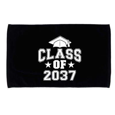 Class Of 2037 Grow With Me First Day Of School Graduation Microfiber Hand Towel