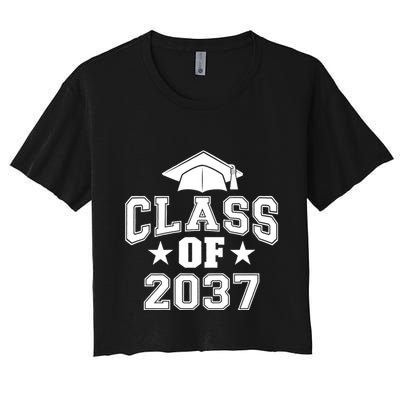 Class Of 2037 Grow With Me First Day Of School Graduation Crop Top
