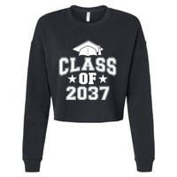 Class Of 2037 Grow With Me First Day Of School Graduation Cropped Pullover Crew