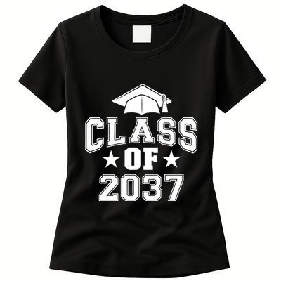 Class Of 2037 Grow With Me First Day Of School Graduation Womens T-Shirt