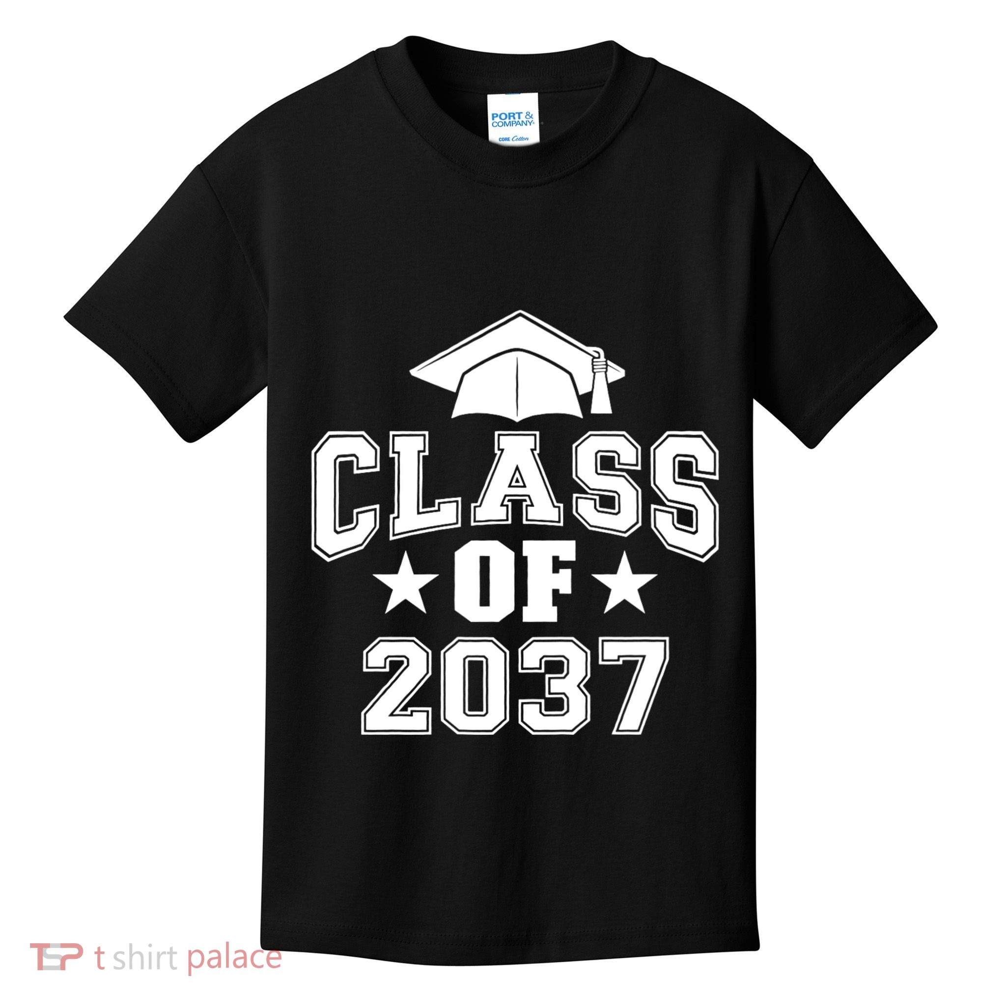 Class Of 2037 Grow With Me First Day Of School Graduation Kids T-Shirt