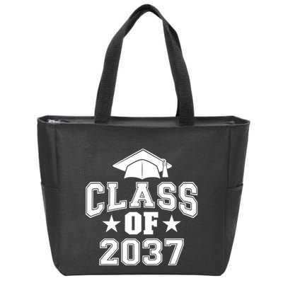 Class Of 2037 Grow With Me First Day Of School Graduation Zip Tote Bag