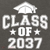 Class Of 2037 Grow With Me First Day Of School Graduation Cotton Canvas Backpack