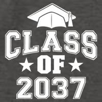 Class Of 2037 Grow With Me First Day Of School Graduation Vector Backpack