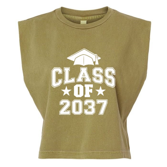 Class Of 2037 Grow With Me First Day Of School Graduation Garment-Dyed Women's Muscle Tee