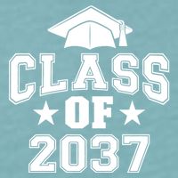 Class Of 2037 Grow With Me First Day Of School Graduation Sueded Cloud Jersey T-Shirt