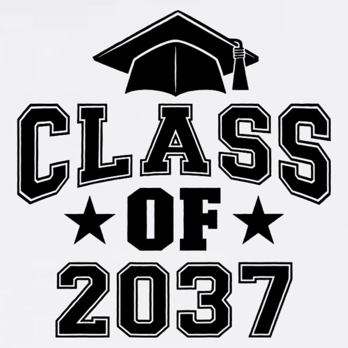 Class Of 2037 Grow With Me First Day Of School Graduation Garment-Dyed Sweatshirt