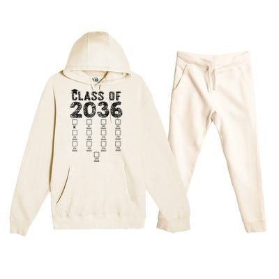 Class Of 2036 Grow With Me With Space Premium Hooded Sweatsuit Set