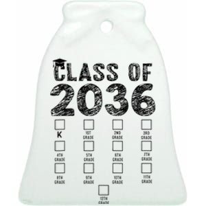 Class Of 2036 Grow With Me With Space Ceramic Bell Ornament