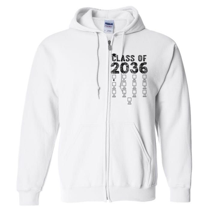 Class Of 2036 Grow With Me With Space Full Zip Hoodie