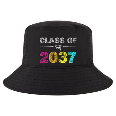 Class Of 2037 Grow With Me First Day Of School Graduation Cool Comfort Performance Bucket Hat