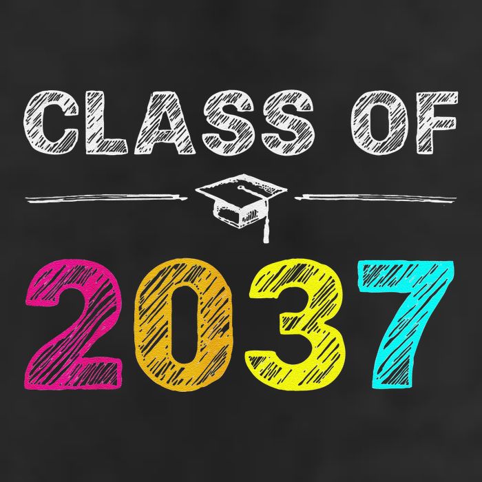 Class Of 2037 Grow With Me First Day Of School Graduation Garment-Dyed Fleece Hoodie