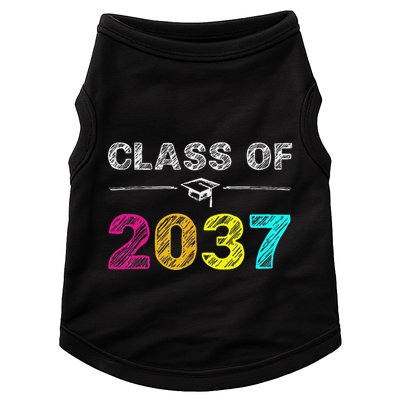 Class Of 2037 Grow With Me First Day Of School Graduation Doggie Tank
