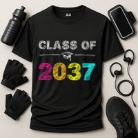 Class Of 2037 Grow With Me First Day Of School Graduation Performance Shirt