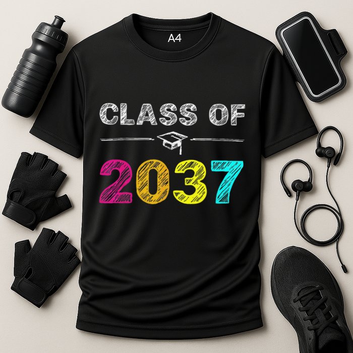 Class Of 2037 Grow With Me First Day Of School Graduation Performance Shirt