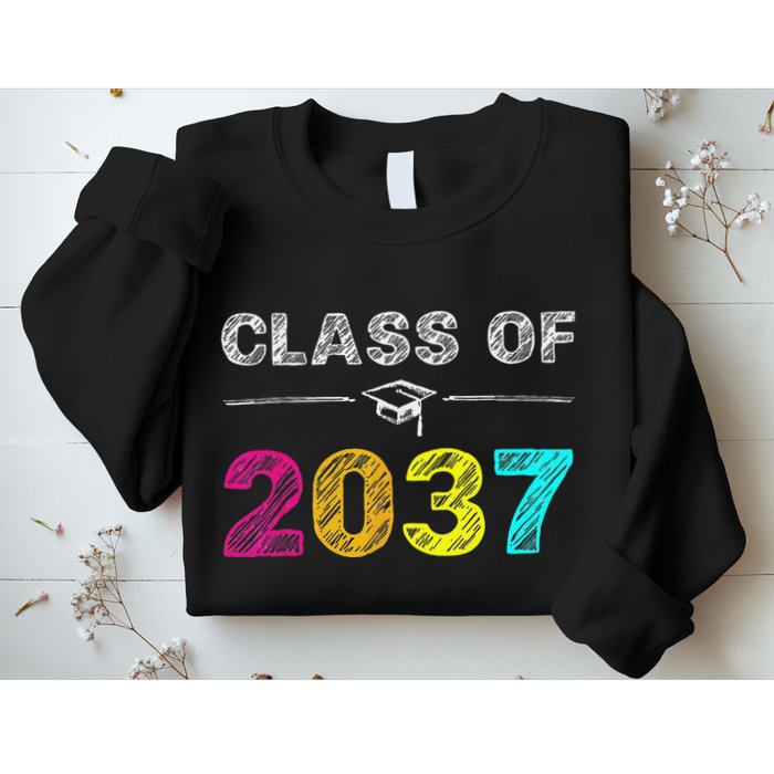 Class Of 2037 Grow With Me First Day Of School Graduation Sweatshirt