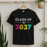 Class Of 2037 Grow With Me First Day Of School Graduation T-Shirt