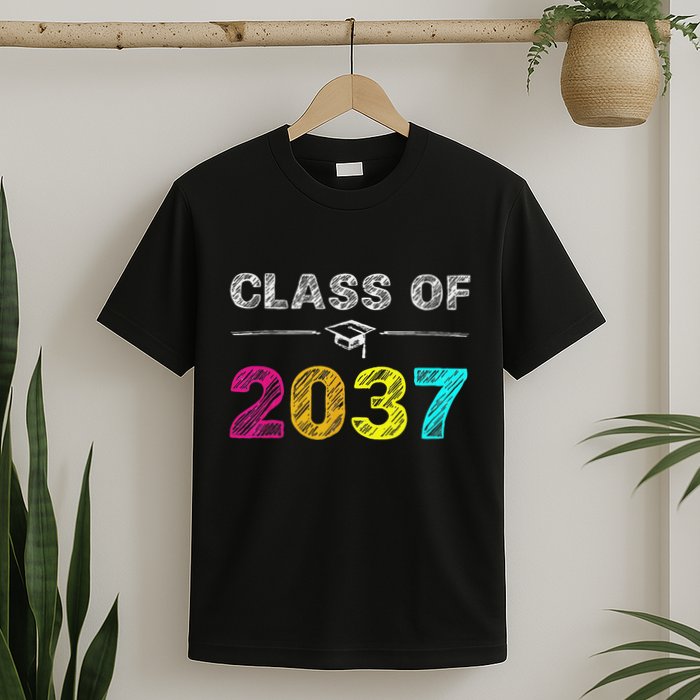 Class Of 2037 Grow With Me First Day Of School Graduation T-Shirt