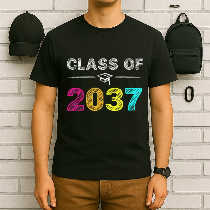 Class Of 2037 Grow With Me First Day Of School Graduation T-Shirt