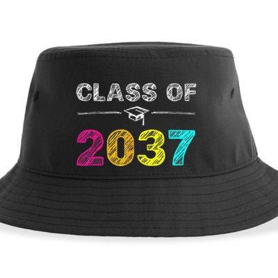 Class Of 2037 Grow With Me First Day Of School Graduation Sustainable Bucket Hat