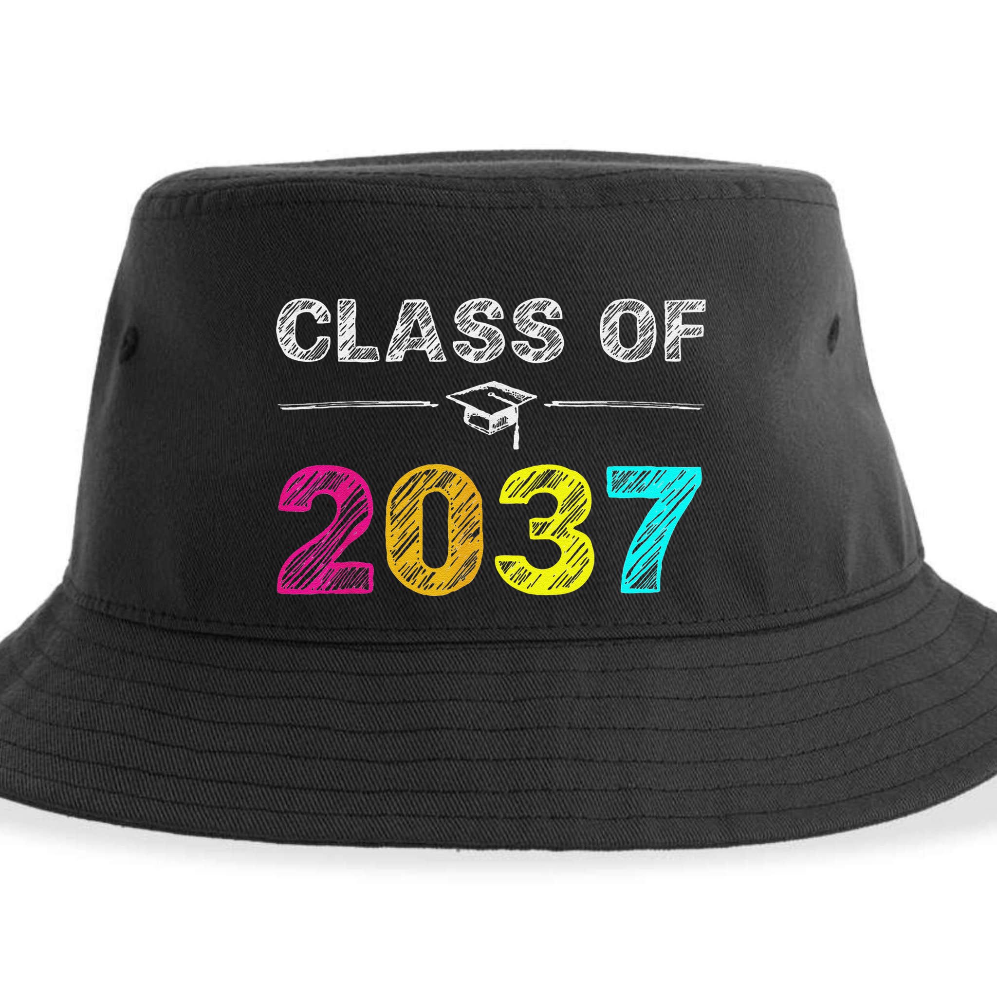 Class Of 2037 Grow With Me First Day Of School Graduation Sustainable Bucket Hat