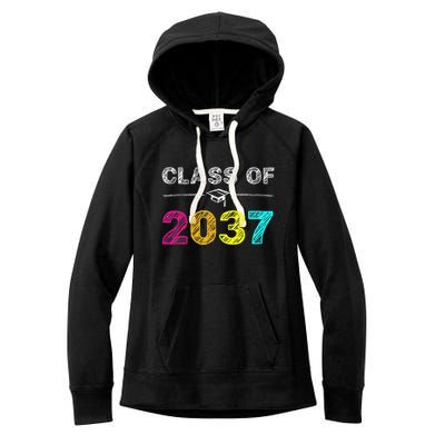 Class Of 2037 Grow With Me First Day Of School Graduation Women's Fleece Hoodie