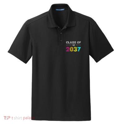 Class Of 2037 Grow With Me First Day Of School Graduation Dry Zone Grid Polo