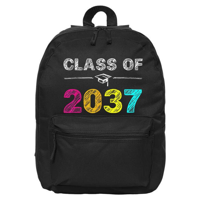 Class Of 2037 Grow With Me First Day Of School Graduation 16 in Basic Backpack