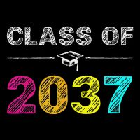 Class Of 2037 Grow With Me First Day Of School Graduation 16 in Basic Backpack