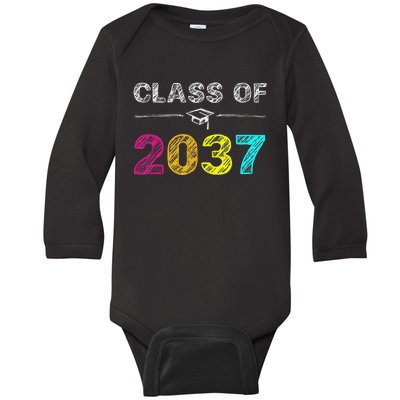 Class Of 2037 Grow With Me First Day Of School Graduation Baby Long Sleeve Bodysuit