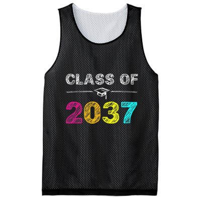 Class Of 2037 Grow With Me First Day Of School Graduation Mesh Reversible Basketball Jersey Tank