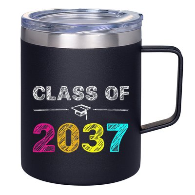 Class Of 2037 Grow With Me First Day Of School Graduation 12oz Stainless Steel Coffee Mug