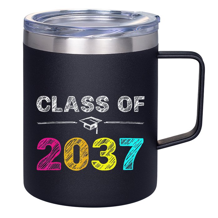 Class Of 2037 Grow With Me First Day Of School Graduation 12oz Stainless Steel Coffee Mug