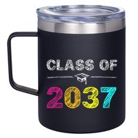 Class Of 2037 Grow With Me First Day Of School Graduation 12oz Stainless Steel Coffee Mug