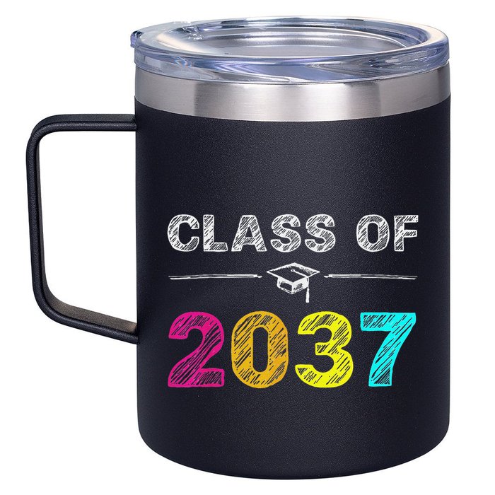 Class Of 2037 Grow With Me First Day Of School Graduation 12oz Stainless Steel Coffee Mug